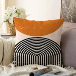 - Sonil-K-8187-Gorsel1 - Realhomes  Renkli Zeminli Geometrik Desenli Dijital Baskılı Modern Raşel Kadife Yastık Kırlent Kılıfı Realhomes