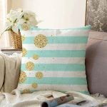 - Sonil-K-8216-Gorsel1 - Realhomes Beyaz Zemin Üzerinde Renkli Yatay Çizgili Raşel Kadife Yastık Kırlent Kılıfı Realhomes