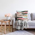 - Sonil-K-8254-Gorsel2 - Realhomes Beyaz Zemin Üzerinde Renkli Yatay Çizgili Raşel Kadife Yastık Kırlent Kılıfı Realhomes