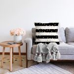 - Sonil-K-8288-Gorsel2 - Realhomes  Beyaz Zemin Üzerinde Gold Detaylı Yıldız Desenli Modern Raşel Kadife Yastık Kırlent Kılıfı Realhomes