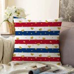 - Sonil-K-8304-Gorsel1 - Realhomes  Beyaz Zemin Üzerinde Gold Detaylı Kalp Desenli Modern Raşel Kadife Yastık Kırlent Kılıfı Realhomes