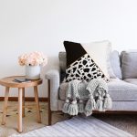 - Sonil-K-8321-Gorsel2 - Realhomes  Renkli Zeminli Siyah Puantiye Desenli Dijital Baskılı Modern Raşel Kadife Yastık Kırlent Kılıfı Realhomes