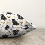 - Sonil-K-8361-Gorsel3 - Realhomes  Beyaz Zemin Üzerinde Çamağacı Desenli Dijital Baskılı Modern Raşel Kadife Yastık Kırlent Kılıfı Realhomes