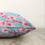 - Sonil-K-8373-Gorsel3 - Realhomes  Rengarenk Zemin Üzerinde Pembe Çiçek Desenki Raşel Kadife Yastık Kırlent Kılıfı Realhomes