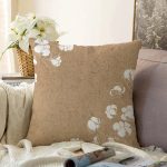 - Sonil-K-8375-Gorsel1 - Realhomes Rengarenk Zemin Üzerinde Beyaz Çiçek Desenli Raşel Kadife Yastık Kırlent Kılıfı Realhomes