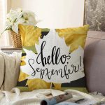 - Sonil-K-8382-Gorsel1 - Realhomes  Renkli Zemin Üzerinde Siyah Çizgili Sonbahar Desenli Raşel Kadife Yastık Kırlent Kılıfı Realhomes