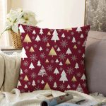 - Sonil-K-8406-Gorsel1 - Realhomes  Renkli Zeminli Çamağacı Desenli Dijital Baskılı Modern Raşel Kadife Yastık Kırlent Kılıfı Realhomes