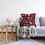 - Sonil-K-8406-Gorsel2 - Realhomes  Renkli Zeminli Çamağacı Desenli Dijital Baskılı Modern Raşel Kadife Yastık Kırlent Kılıfı Realhomes