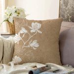 - Sonil-K-8420-Gorsel1 - Realhomes  Rengarenk Zemin Üzerinde Beyaz Çiçek Desenli Raşel Kadife Yastık Kırlent Kılıfı Realhomes