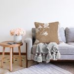 - Sonil-K-8420-Gorsel2 - Realhomes  Rengarenk Zemin Üzerinde Beyaz Çiçek Desenli Raşel Kadife Yastık Kırlent Kılıfı Realhomes