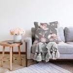 - Sonil-K-8484-Gorsel2 - Realhomes  Pastel Zeminli Rengarenk Çiçek Desenli Dijital Baskılı Modern Raşel Kadife Yastık Kırlent Kılıfı Realhomes