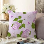 Rengarenk Zemin Üzerinde Yeşil Yapraklı Çiçek Desenli Modern Raşel Kadife Yastık Kırlent Kılıfı Realhomes