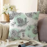 Beyaz Zemin Üzerinde Renkli Puantiyeli Kozalak Desenli Raşel Kadife Yastık Kırlent Kılıfı Realhomes