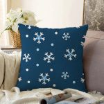 Renkli Zemin Üzerinde Beyaz Kartanesi Desenli Dijital Baskılı Modern Raşel Kadife Yastık Kılıfı Realhomes