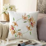 - Sonil-K-8559-Gorsel1 - Realhomes Beyaz Zemin Üzerinde Rengarenk Çiçek Desenli Raşel Kadife Yastık Kırlent Kılıfı Realhomes