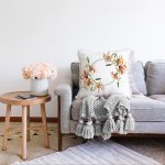 - Sonil-K-8559-Gorsel2 - Realhomes Beyaz Zemin Üzerinde Rengarenk Çiçek Desenli Raşel Kadife Yastık Kırlent Kılıfı Realhomes