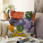 - Sonil-K-8577-Gorsel1 - Realhomes  Pastel Zemin Üzerinde Renkli Puantiye Desenli Dijital Baskılı Modern Raşel Kadife Yastık Kılıfı Realhomes