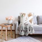 - Sonil-K-8586-Gorsel2 - Realhomes  Beyaz Zemin Üzerinde Çiçek Desenli Dijital Baskılı Modern Raşel Kadife Yastık Kırlent Kılıfı Realhomes