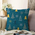 - Sonil-K-8588-Gorsel1 - Realhomes Pastel Zemin Üzerinde Renkli Çamağacı Desenli Dijital Baskılı Modern Raşel Kadife Yastık Kılıfı Realhomes