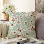 - Sonil-K-8589-Gorsel1 - Realhomes Rengarenk Zemin Üzerinde Çiçek Desenli Dijital Baskılı Modern Raşel Kadife Yastık Kırlent Kılıfı Realhomes