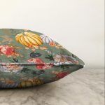 - Sonil-K-8608-Gorsel3 - Realhomes  Renkli Zeminli Bal Kabağı Desenli Dijital Baskılı Modern Raşel Kadife Yastık Kırlent Kılıfı Realhomes