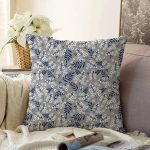 - Sonil-K-8614-Gorsel1 - Realhomes  Renkli Zeminli Beyaz Papatya Desenli Dijital Baskılı Modern Raşel Kadife Yastık Kırlent Kılıfı Realhomes