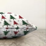 - Sonil-K-8615-Gorsel3 - Realhomes Beyaz Zemin Üzerinde Ekoseli Çamağacı Desenli Dijital Baskılı Modern Raşel Kadife Yastık Kılıfı Realhomes