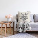 - Sonil-K-8623-Gorsel2 - Realhomes  Pastel Zemin Üzerinde Çiçek Desenli Dijital Baskılı Modern Raşel Kadife Yastık Kırlent Kılıfı Realhomes