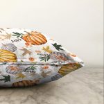 - Sonil-K-8630-Gorsel3 - Realhomes Beyaz Zeminli Bal Kabağı Desenli Dijital Baskılı Modern Raşel Kadife Yastık Kırlent Kılıfı Realhomes