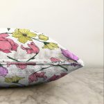 - Sonil-K-8656-Gorsel3 - Realhomes Beyaz Zemin Üzerinde Rengarenk Çiçek Desenli Raşel Kadife Yastık Kırlent Kılıfı Realhomes