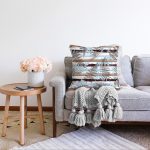 - Sonil-K-8675-Gorsel2 - Realhomes Beyaz Zeminli Renkli Yaprak Desenli Dijital Baskılı Modern Raşel Kadife Yastık Kırlent Kılıfı Realhomes