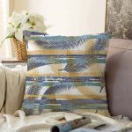 - Sonil-K-8685-Gorsel1 - Realhomes Beyaz Zeminli Renkli Yaprak Desenli Dijital Baskılı Modern Raşel Kadife Yastık Kırlent Kılıfı Realhomes