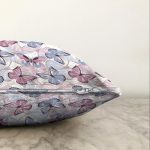 - Sonil-K-8695-Gorsel3 - Realhomes  Beyaz Zeminli Renkli Kelebek Desenli Dijital Baskılı Modern Raşel Kadife Yastık Kırlent Kılıfı Realhomes