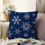 - Sonil-K-8708-Gorsel1 - Realhomes  Renkli Zemin Üzerinde Beyaz Kartanesi Desenli Dijital Baskılı Modern Raşel Kadife Yastık Kılıfı Realhomes