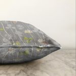 Pastel Zeminli Renkli Yaprak Desenli Dijital Baskılı Modern Raşel Kadife Yastık Kırlent Kılıfı Realhomes