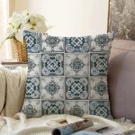 Renkli Zeminli Geometrik Desenli Dijital Baskılı Modern Raşel Kadife Yastık Kırlent Kılıfı Realhomes