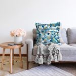 Beyaz Zeminli Deniz Yıldızı Desenli Dijital Baskılı Modern Raşel Kadife Yastık Kırlent Kılıfı Realhomes