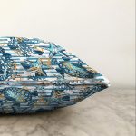 Beyaz Zeminli Deniz Yıldızı Desenli Dijital Baskılı Modern Raşel Kadife Yastık Kırlent Kılıfı Realhomes