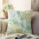 - Sonil-K-8784-Gorsel1 - Realhomes  Beyaz Zeminli Deniz Yıldızı Desenli Dijital Baskılı Modern Raşel Kadife Yastık Kırlent Kılıfı Realhomes