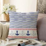 - Sonil-K-8789-Gorsel1 - Realhomes Beyaz Zemin Üzerinde Renkli Çizgili Çapa Desenli Modern Raşel Kadife Yastık Kırlent Kılıfı Realhomes