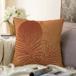 Pastel Zemin Üzerinde Onedraw Çizimli Bayan Silüeti Raşel Kadife Yastık Kırlent Kılıfı Realhomes