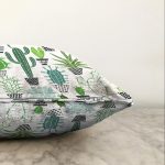 - Sonil-K-8847-Gorsel3 - Realhomes  Beyaz Zemin Üzerinde Yeşil Kaktüs Desenli Raşel Kadife Yastık Kırlent Kılıfı Realhomes