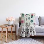 - Sonil-K-8852-Gorsel2 - Realhomes Renkli Zemin Üzerinde Kaktüs Desenli Dijital Baskılı Modern Raşel Kadife Yastık Kırlent Kılıfı Realhomes