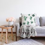 - Sonil-K-8873-Gorsel2 - Realhomes Beyaz Zeminli Renkli Kaktüs Desenli Dijital Baskılı Modern Raşel Kadife Yastık Kırlent Kılıfı Realhomes