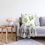 - Sonil-K-8876-Gorsel2 - Realhomes Beyaz Zeminli Renkli Kaktüs Desenli Dijital Baskılı Modern Raşel Kadife Yastık Kırlent Kılıfı Realhomes