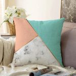 - Sonil-K-8890-Gorsel1 - Realhomes Renkli Geometrik Desenli Mermer Motifli Dijital Baskılı Modern Raşel Kadife Yastık Kılıfı Realhomes