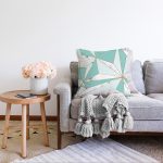 Renkli Geometrik Desenli Mermer Motifli Dijital Baskılı Modern Raşel Kadife Yastık Kılıfı Realhomes