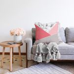 Renkli Geometrik Desenli Mermer Motifli Dijital Baskılı Modern Raşel Kadife Yastık Kılıfı Realhomes