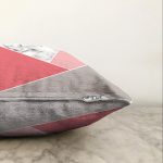 Renkli Geometrik Desenli Mermer Motifli Dijital Baskılı Modern Raşel Kadife Yastık Kılıfı Realhomes
