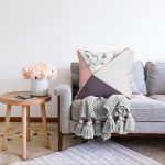 Renkli Geometrik Desenli Mermer Motifli Dijital Baskılı Modern Raşel Kadife Yastık Kılıfı Realhomes